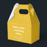 Cute Custom Yellow Couples Shower Thank You Geschenkschachtel<br><div class="desc">Minimalist Modern Cute Custom Yellow Couples Bridal Shower Thank You Favor Box</div>