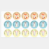 Cute Customizable Animals Kid's Labels  Etiketten (Blatt)