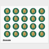 Cute customizable business hotdog runder aufkleber (Blatt)