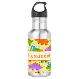 Cute Customizable Dinsosaur Print Edelstahlflasche