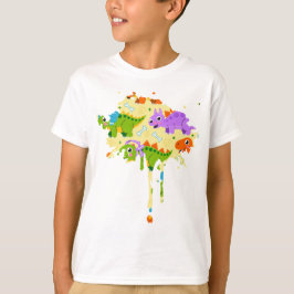 Cute Customizable Dinsosaur Print T-Shirt