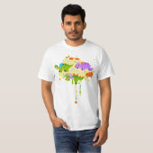 Cute Customizable Dinsosaur Print T-Shirt (Vorne ganz)