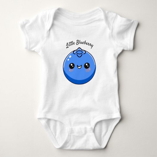 Cute Customizable Kawaii Blueberry Baby Bodysuit Baby Strampler (Vorderseite)