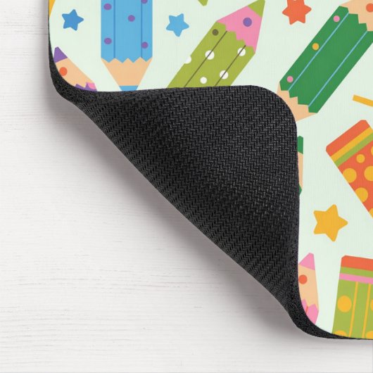 Cute Customizable Pencil Print Mousepad (Ecke)