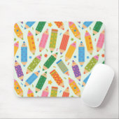 Cute Customizable Pencil Print Mousepad (Mit Mouse)