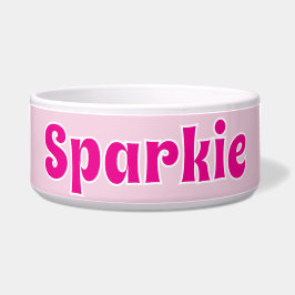 Cute Customizable Pink Playful Dog Cat Pet  Napf