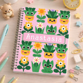 Cute Customizable Pot Plant Print Notizblock