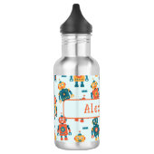 Cute Customizable Robot Print Edelstahlflasche (Links)
