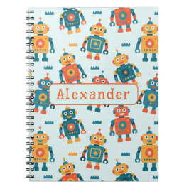 Cute Customizable Robot Print Notizblock