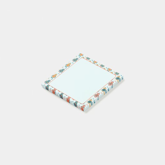 Cute Customizable Robot Print Post-it Klebezettel (angewinkelt)