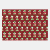 Cute Customized Children's Photo Elf Christmas Red Geschenkpapier Set (Vorderseite)