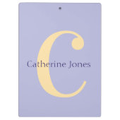 Cute Customized Personal Name Clipboard Klemmbrett (Rückseite)