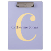 Cute Customized Personal Name Clipboard Klemmbrett (Vorderseite)