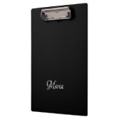 Cute Customized Personalized Black Clipboard  Klemmbrett (Links)