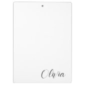 Cute Customized Personalized Name Clipboard  Klemmbrett (Rückseite)