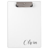 Cute Customized Personalized Name Clipboard  Klemmbrett (Vorderseite)