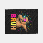 Cute Dabbing Capybara Funny Animal Meme Capy Lover Fleecedecke (Vorderseite (Horizontal))