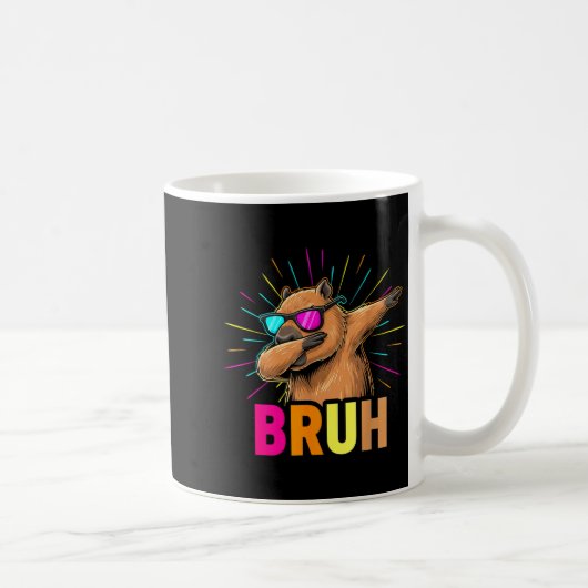 Cute Dabbing Capybara Funny Animal Meme Capy Lover Kaffeetasse (Rechts)