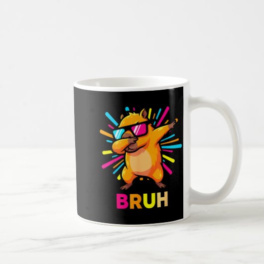 Cute Dabbing Capybara Funny Animal Meme Capy Lover Kaffeetasse (Rechts)