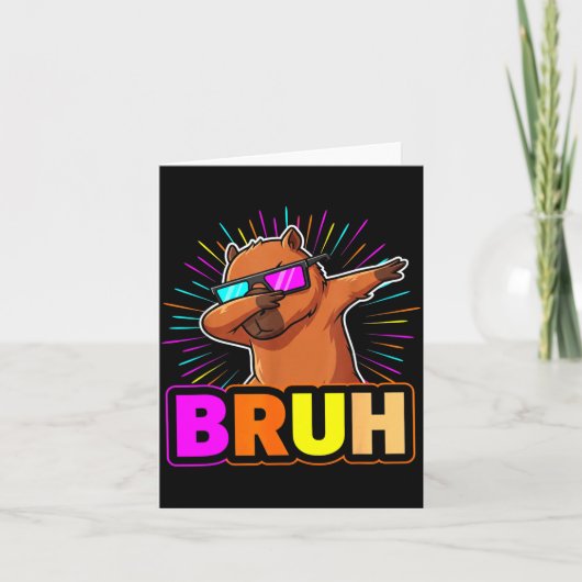 Cute Dabbing Capybara Funny Animal Meme Capy Lover Karte (Vorderseite)