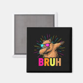 Cute Dabbing Capybara Funny Animal Meme Capy Lover Magnet (Vorderseite/Rückseite)