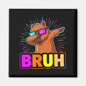 Cute Dabbing Capybara Funny Animal Meme Capy Lover Magnet (Vorne)