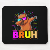 Cute Dabbing Capybara Funny Animal Meme Capy Lover Mousepad (Vorne)
