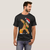 Cute Dabbing Christmas Gingerbread Basketball T-Shirt (Vorne ganz)