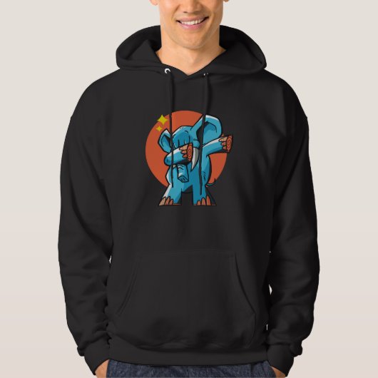Cute Dabbing Elephant Hoodie (Vorderseite)