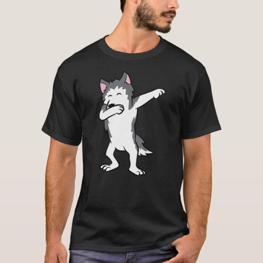Cute Dabbing Husky Dog Love Huskies Kids Husky T-Shirt (Vorderseite)