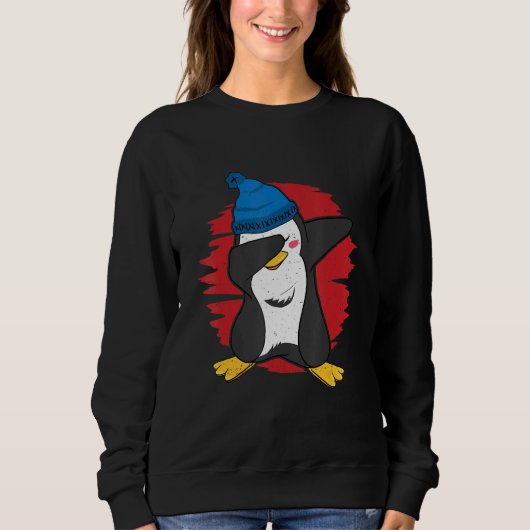 Cute Dabbing Penguin Sweatshirt (Vorderseite)