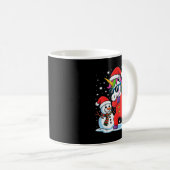 Cute Dabbing Unicorn Funny Christmas Snowman Dab X Kaffeetasse (VorderseiteRechts)