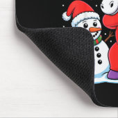 Cute Dabbing Unicorn Funny Christmas Snowman Dab X Mousepad (Ecke)
