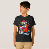 Cute Dabbing Unicorn Funny Christmas Snowman Dab X T-Shirt (Vorne ganz)