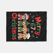 Cute Dachshund Christmas Design Funny Holiday Dog Fleecedecke (Vorderseite (Horizontal))