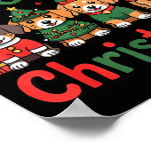 Cute Dachshund Christmas Design Funny Holiday Dog  Poster (Ecke)