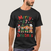 Cute Dachshund Christmas Design Funny Holiday Dog T-Shirt (Vorderseite)