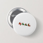 Cute Dachshund Christmas Parade Christmas  Button (Vorne & Hinten)