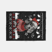 Cute Dachshund Christmas Wearing Sweater Funny Xma Fleecedecke (Vorderseite (Horizontal))