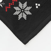 Cute Dachshund Christmas Wearing Sweater Funny Xma Fleecedecke (Ecke)