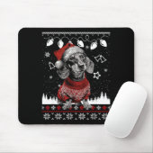 Cute Dachshund Christmas Wearing Sweater Funny Xma Mousepad (Mit Mouse)