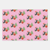 Cute Dachshund Christmas Wrapping Paper Set of 3 Geschenkpapier Set (Vorderseite 2)