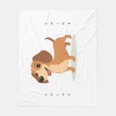 Cute Dachshund Dog Blanket – Cozy Illustrated Pet  Fleecedecke (Vorderseite)