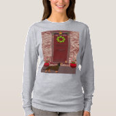 Cute Dachshund Dog Christmas Art on T-Shirt (Vorderseite)