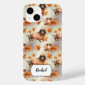 Cute Dachshund in sweater Dog Lover personalized Case-Mate iPhone Hülle (Rückseite)