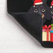Cute Dachshund Le Doxie Christmas Tree Xmas Hat Lo Mousepad (Ecke)
