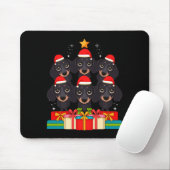 Cute Dachshund Le Doxie Christmas Tree Xmas Hat Lo Mousepad (Mit Mouse)