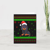 Cute Dachshund Long Dog Mom Merry Xmas New Year Karte (Vorderseite)