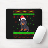 Cute Dachshund Long Dog Mom Merry Xmas New Year  Mousepad (Mit Mouse)