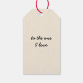 Cute Dachshund Puppy mit Herz und Text Geschenkanhänger (Rückseite)